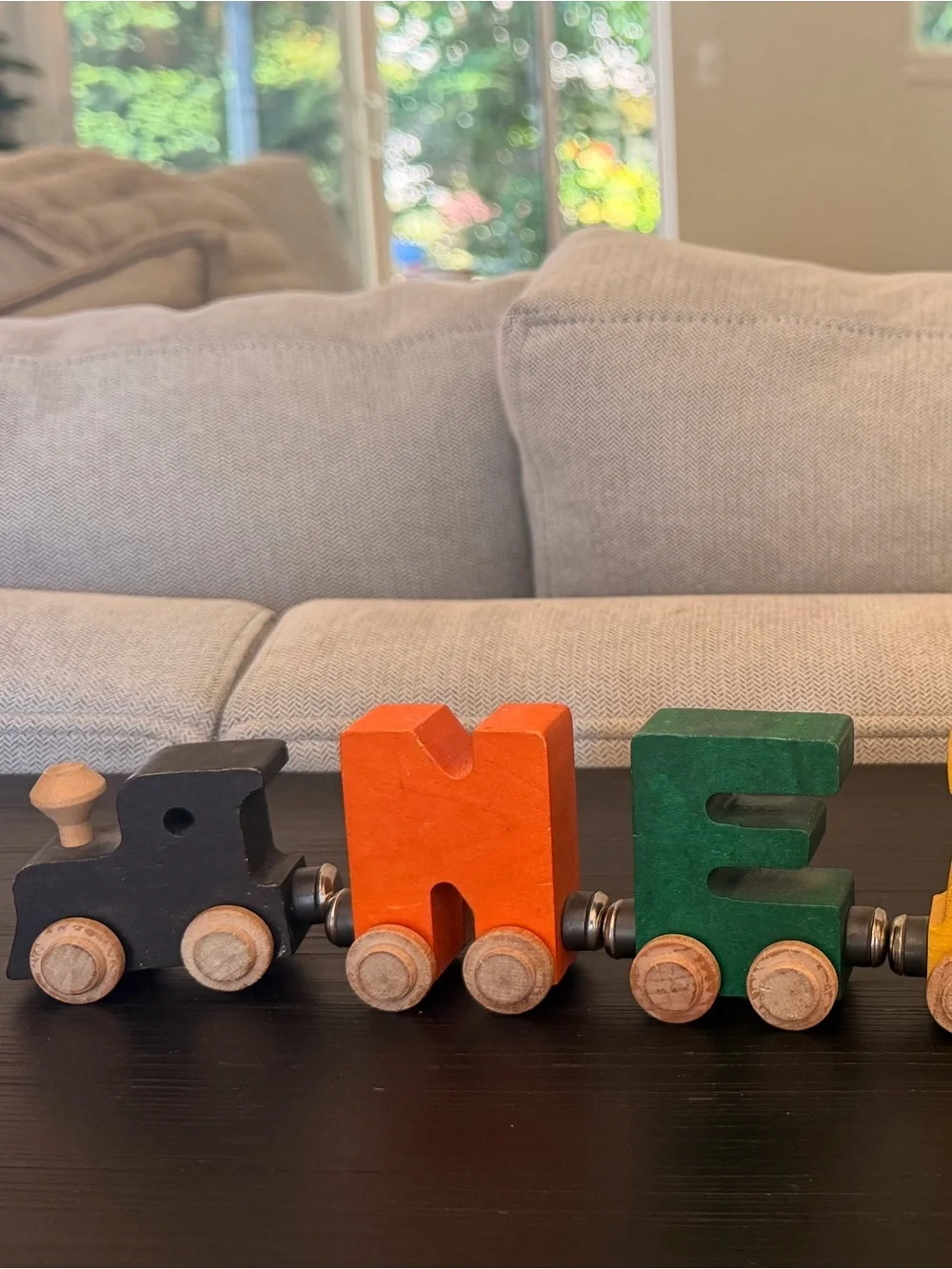 Wooden magnetic Letter Name Train NEIL